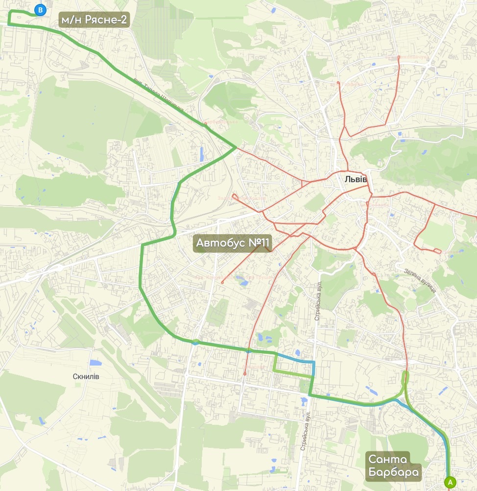 Автобус №11 маршрут