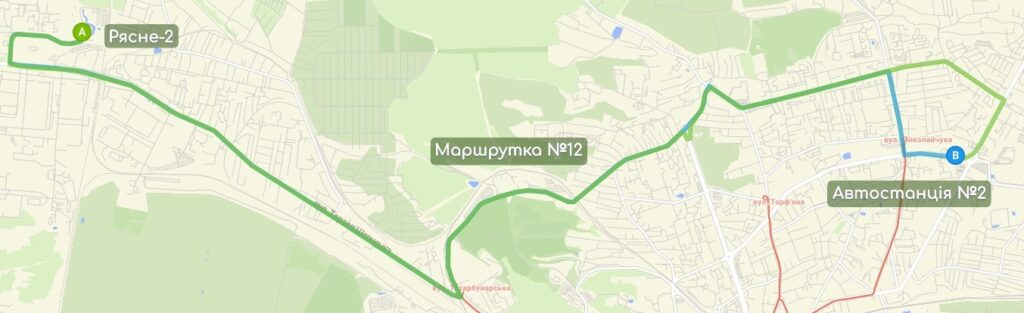 Маршрутка №12 карта