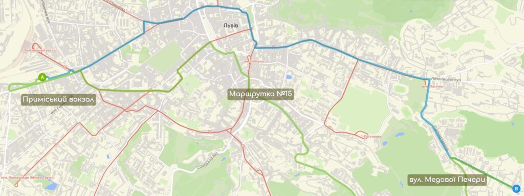 Маршрутка №15 карта