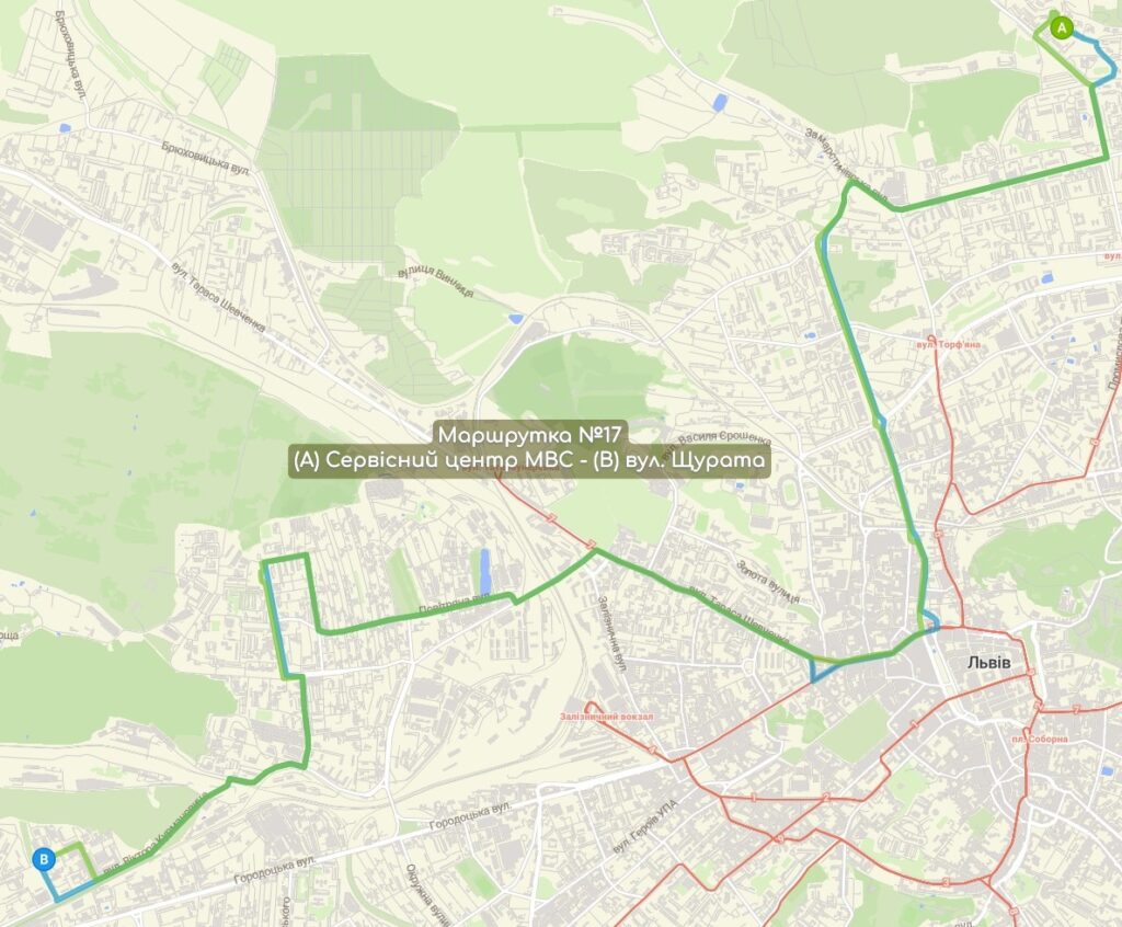 Маршрутка №17 карта