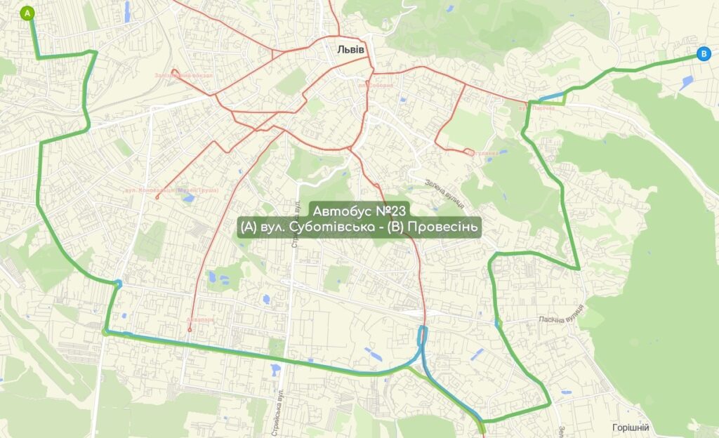 Автобус №23 маршрут