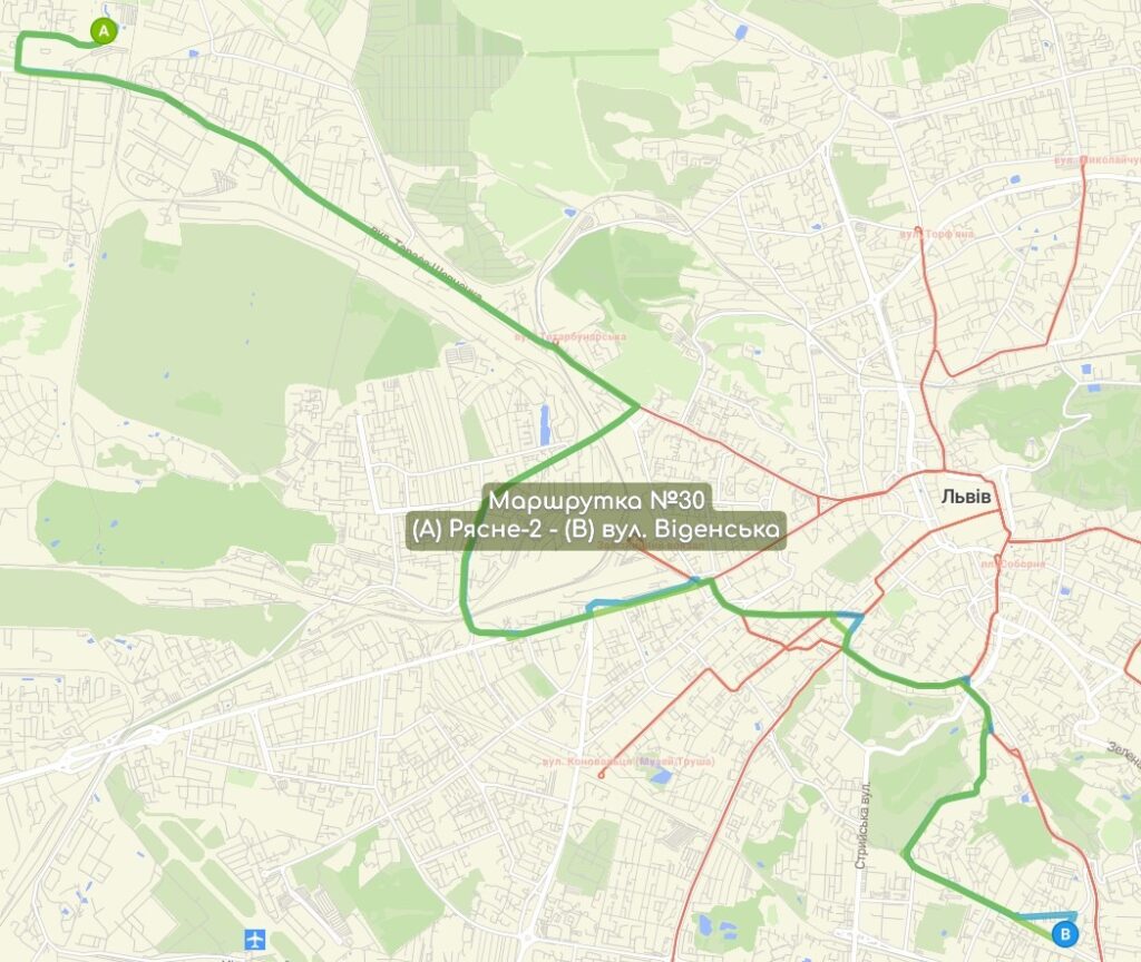 Маршрутка №30 карта
