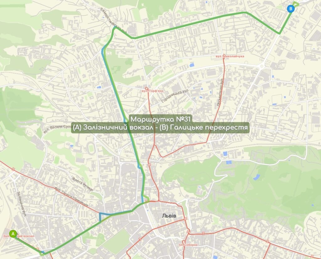 Маршрутка №31 карта