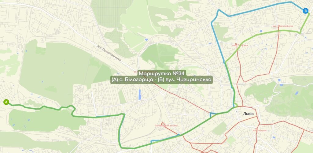 Маршрутка №34 карта