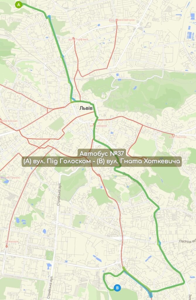 Автобус №37 карта