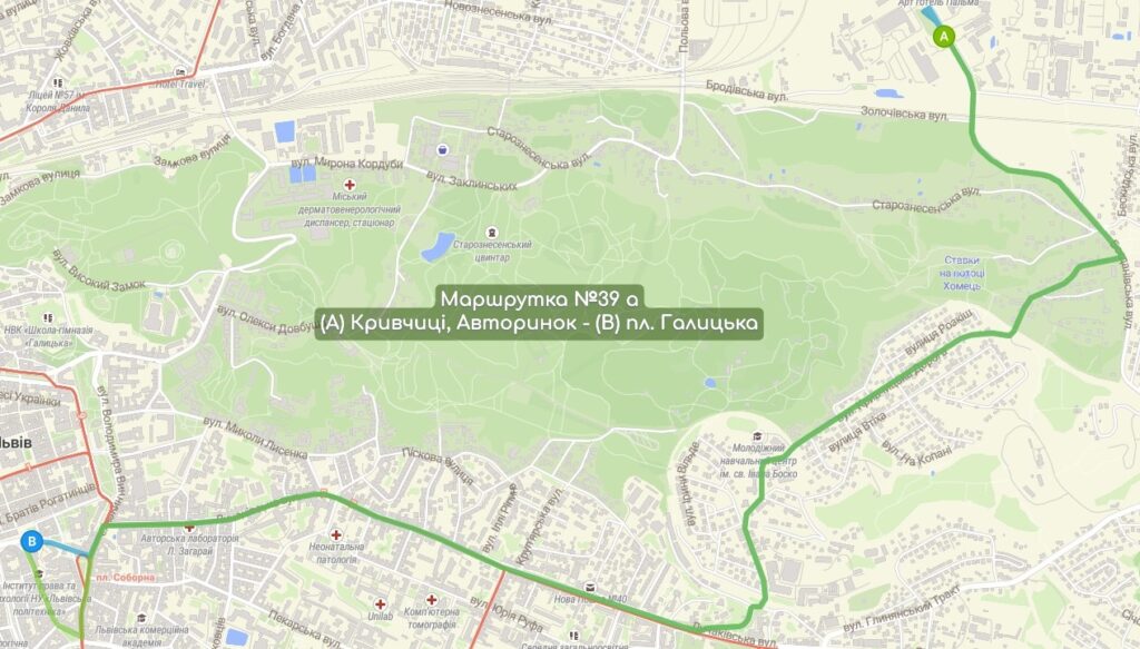 Маршрутка №39 а карта