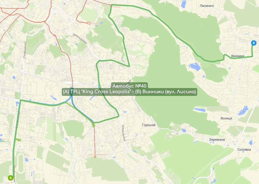 Автобус №40 карта