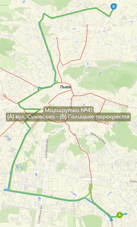 Маршрутка №41 карта