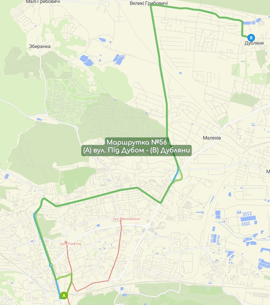 Маршрутка №56 карта