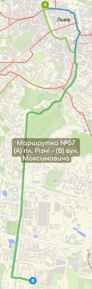 Маршрутка №57 карта